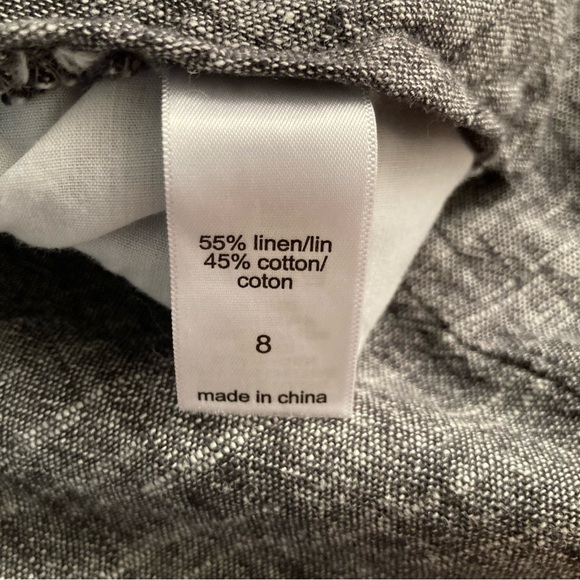 Gray Linen Shorts - Picture 5 of 9